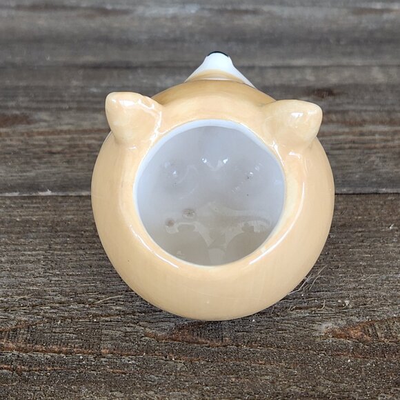 Mini Fox Ceramic Planter 2.25" | Small Succulent Pot | Desk Decor - Picture 3 of 5